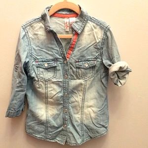 Japan Kids 3/4 Sleeved Button Down - Girls 6X